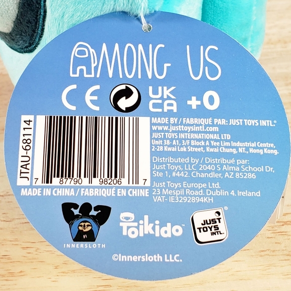 Among Us BLUE CREWMATE 7" w/ Red Beanie 2022 Series 2 100% Genuine Toikido Plush - Picture 11 of 11